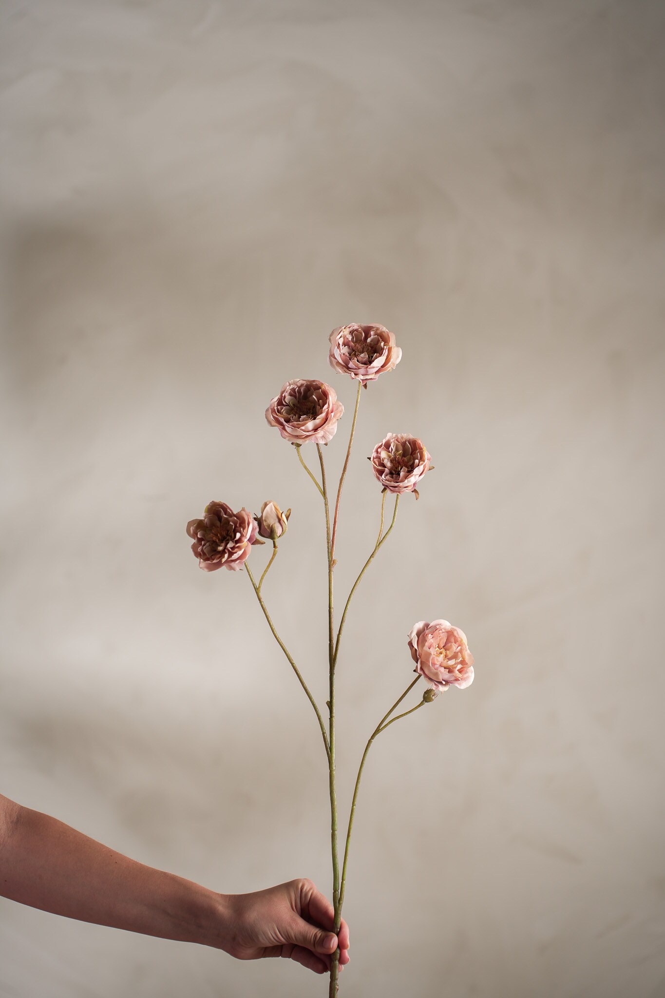 Kunstig rosa Rose 105cm