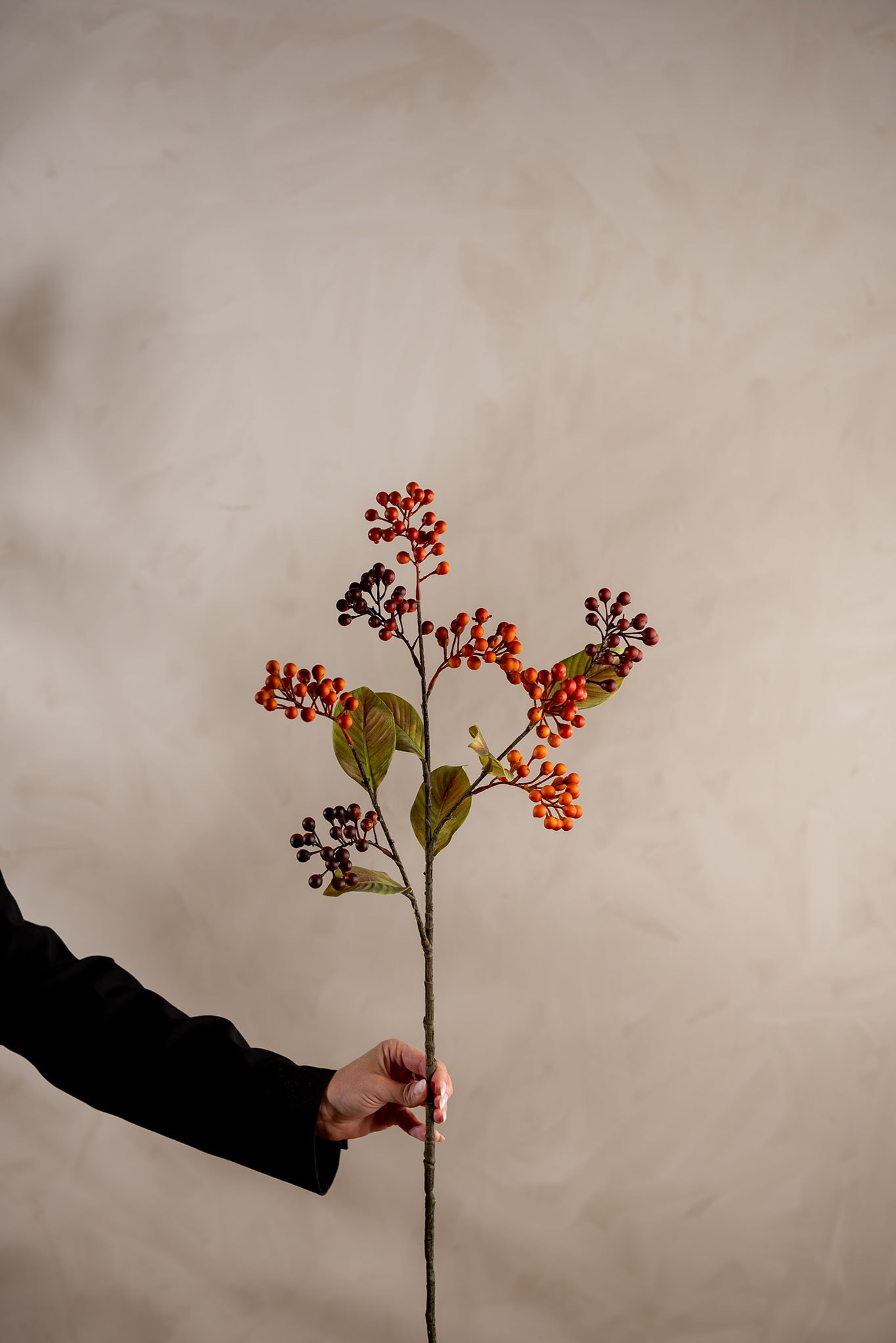 Kunstig oransje Bærkvist 76cm