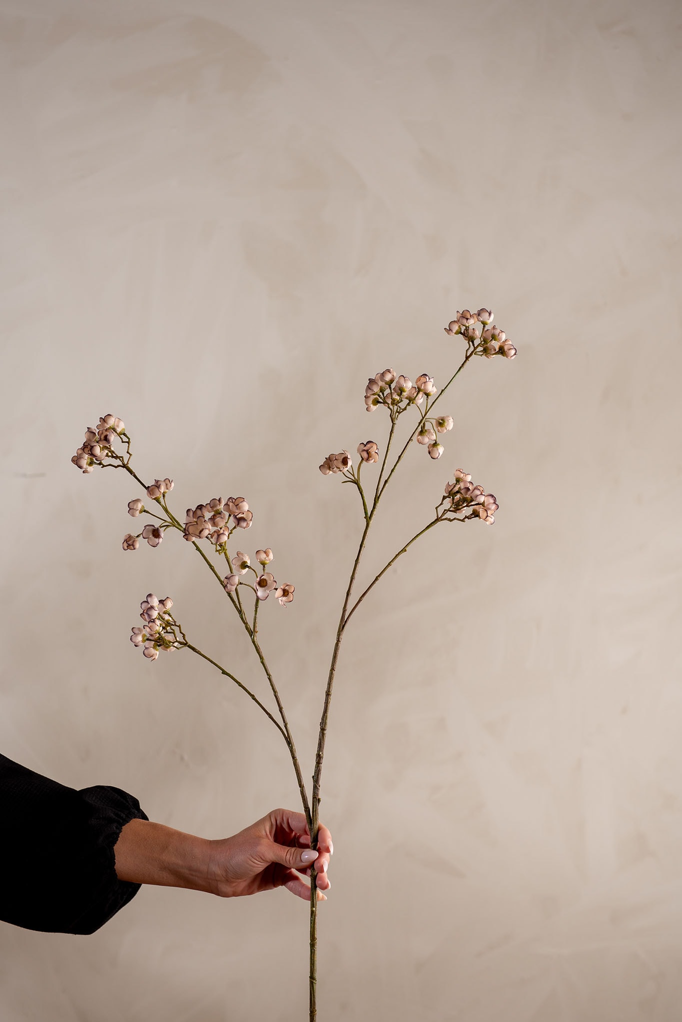 Kunstig hvit Ferskenblomst 95cm