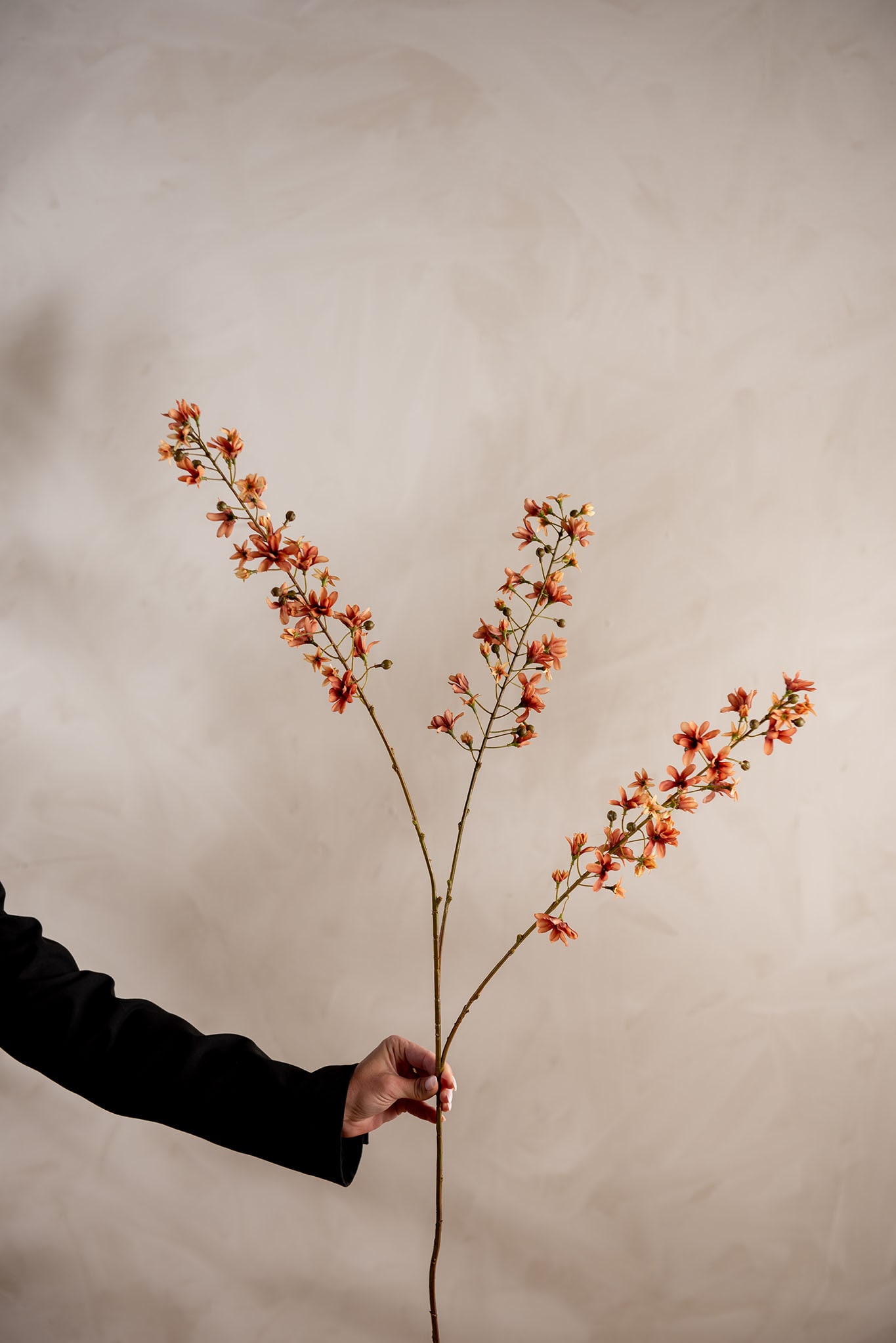 Kunstig brun Blomsterkvist 110cm