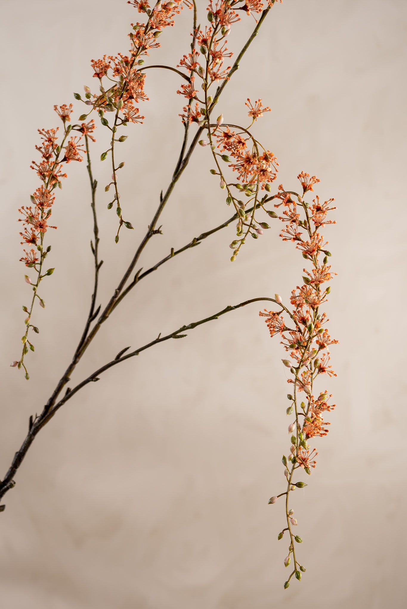 Kunstig oransje Blomsterkvist 164cm