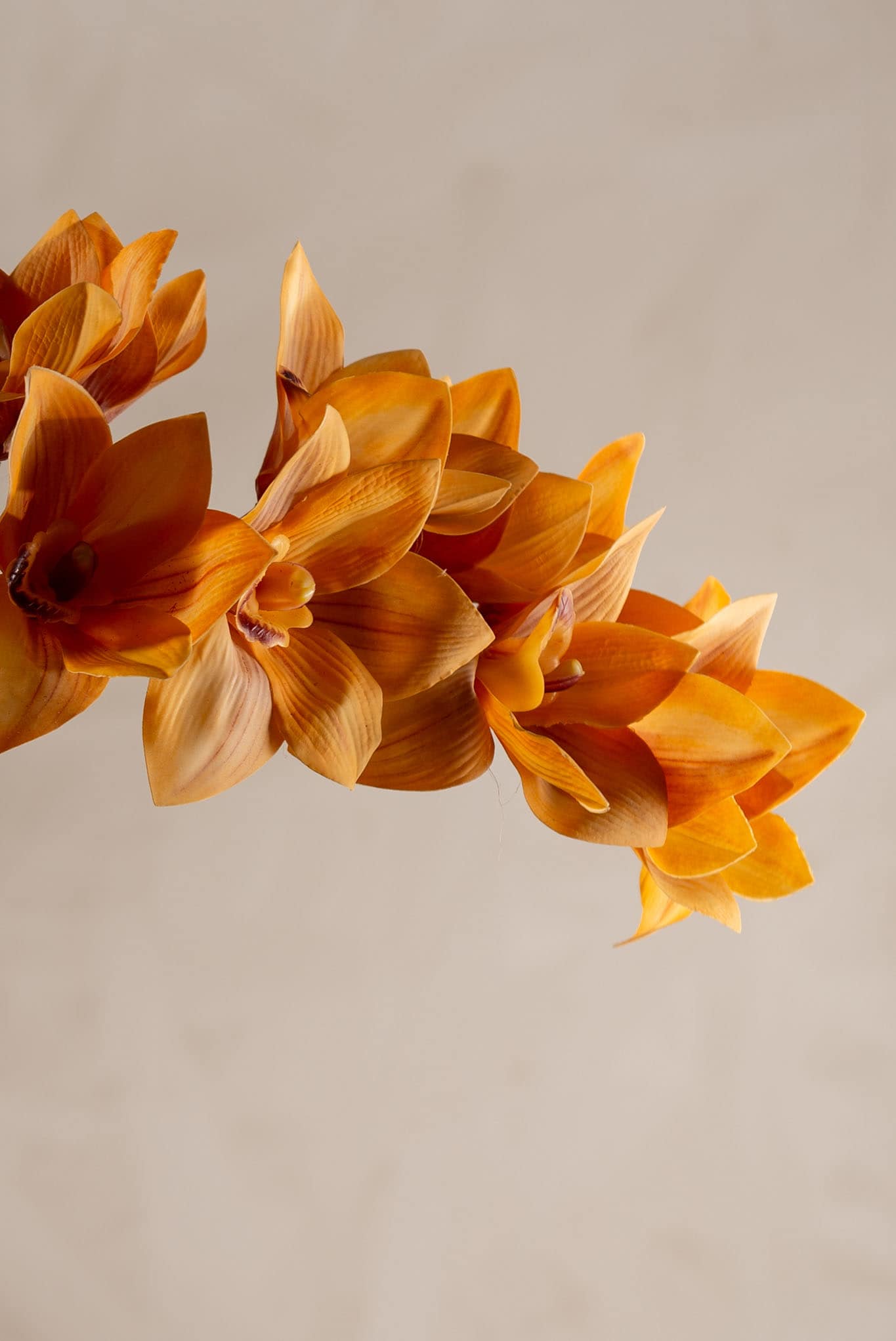 Kunstig oransje Cymbidium 110cm