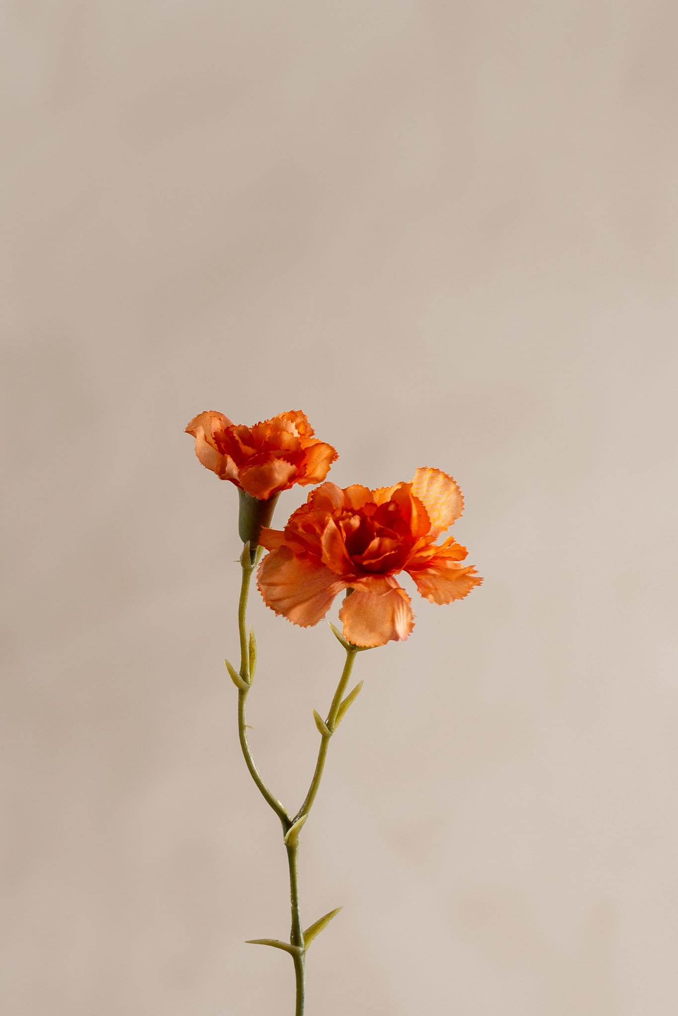 Kunstig oransje Nellik 31cm