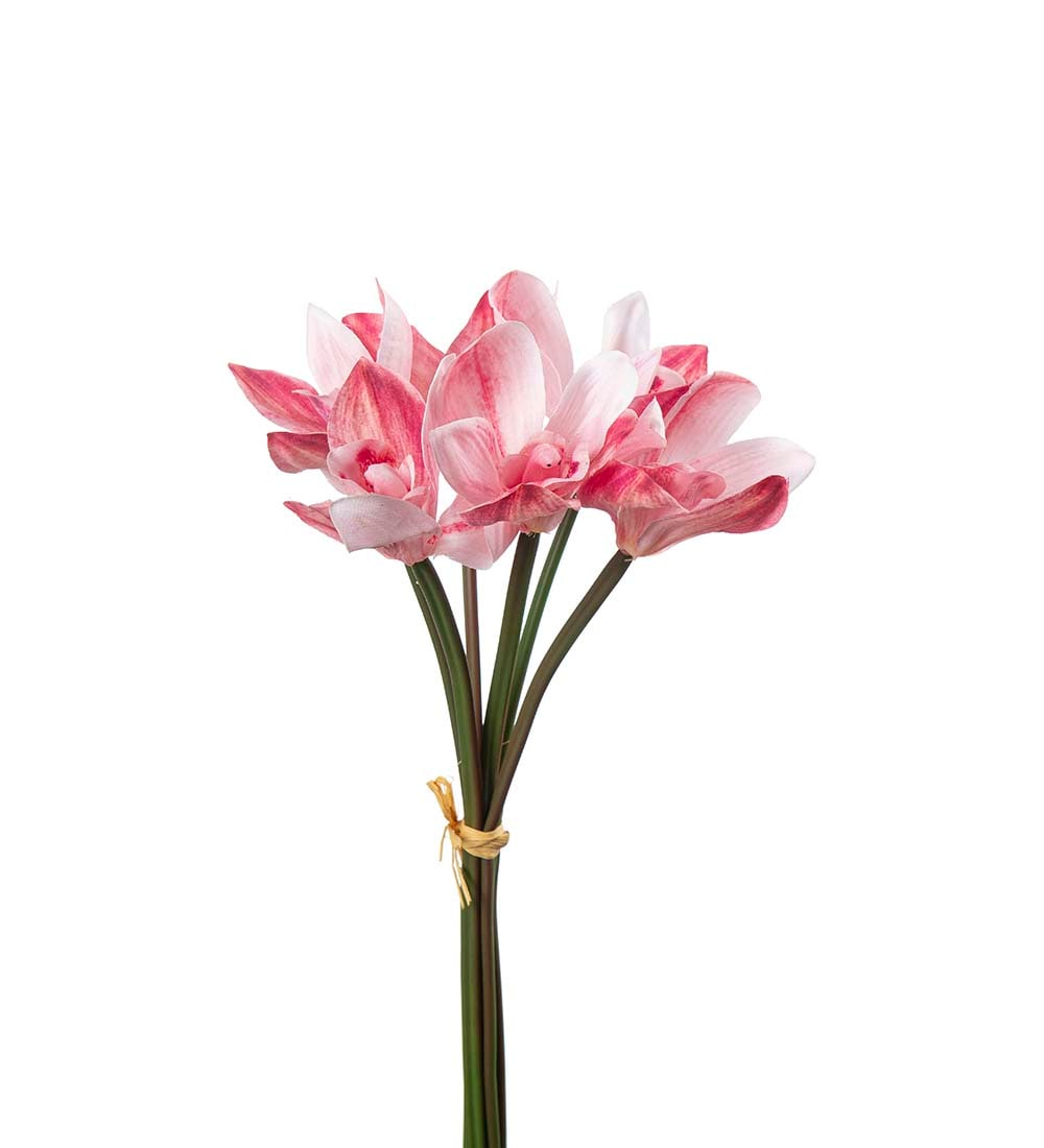 Kunstig rosa Cymbidium bunt 34cm