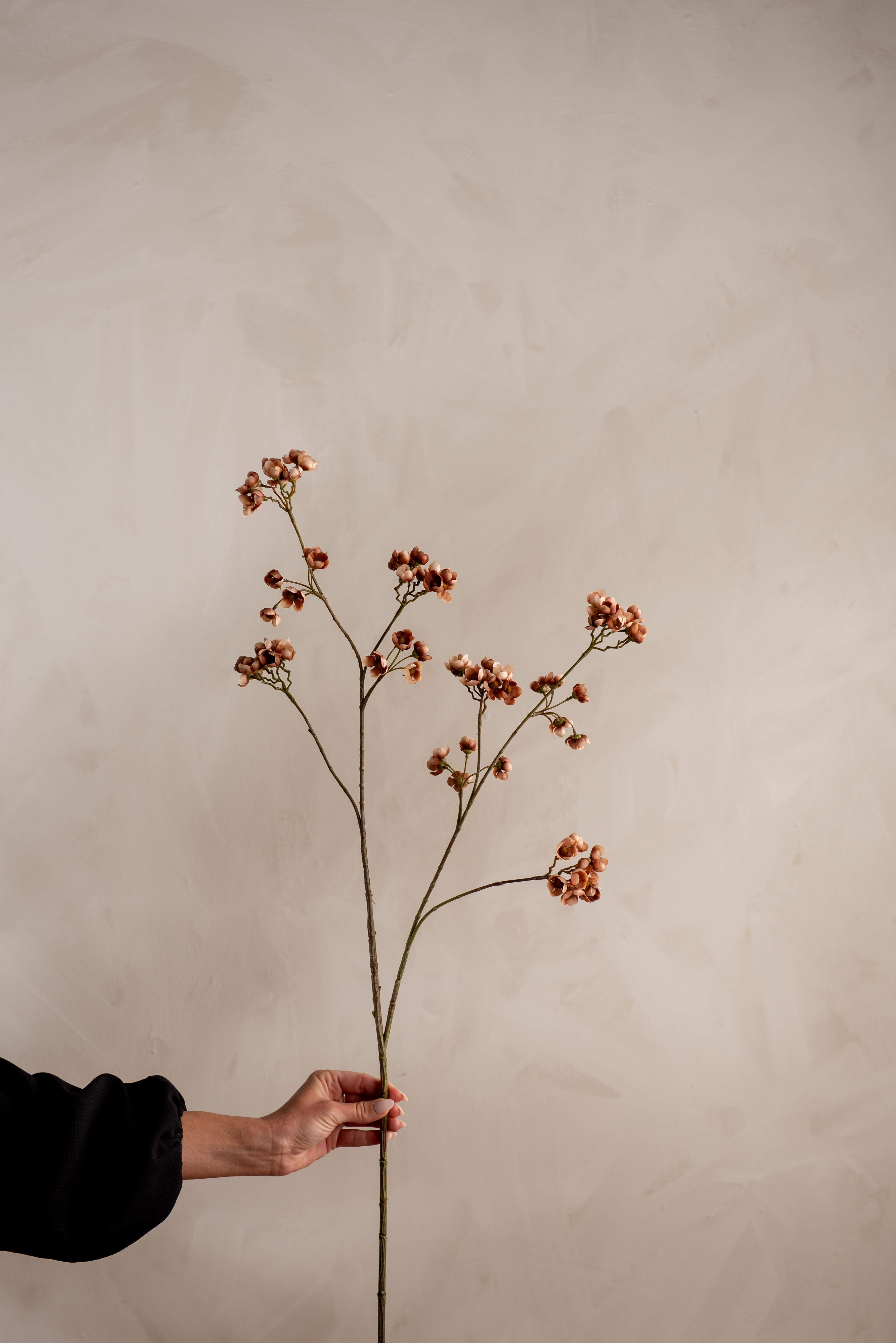 Kunstig brun Ferskenblomst 95cm