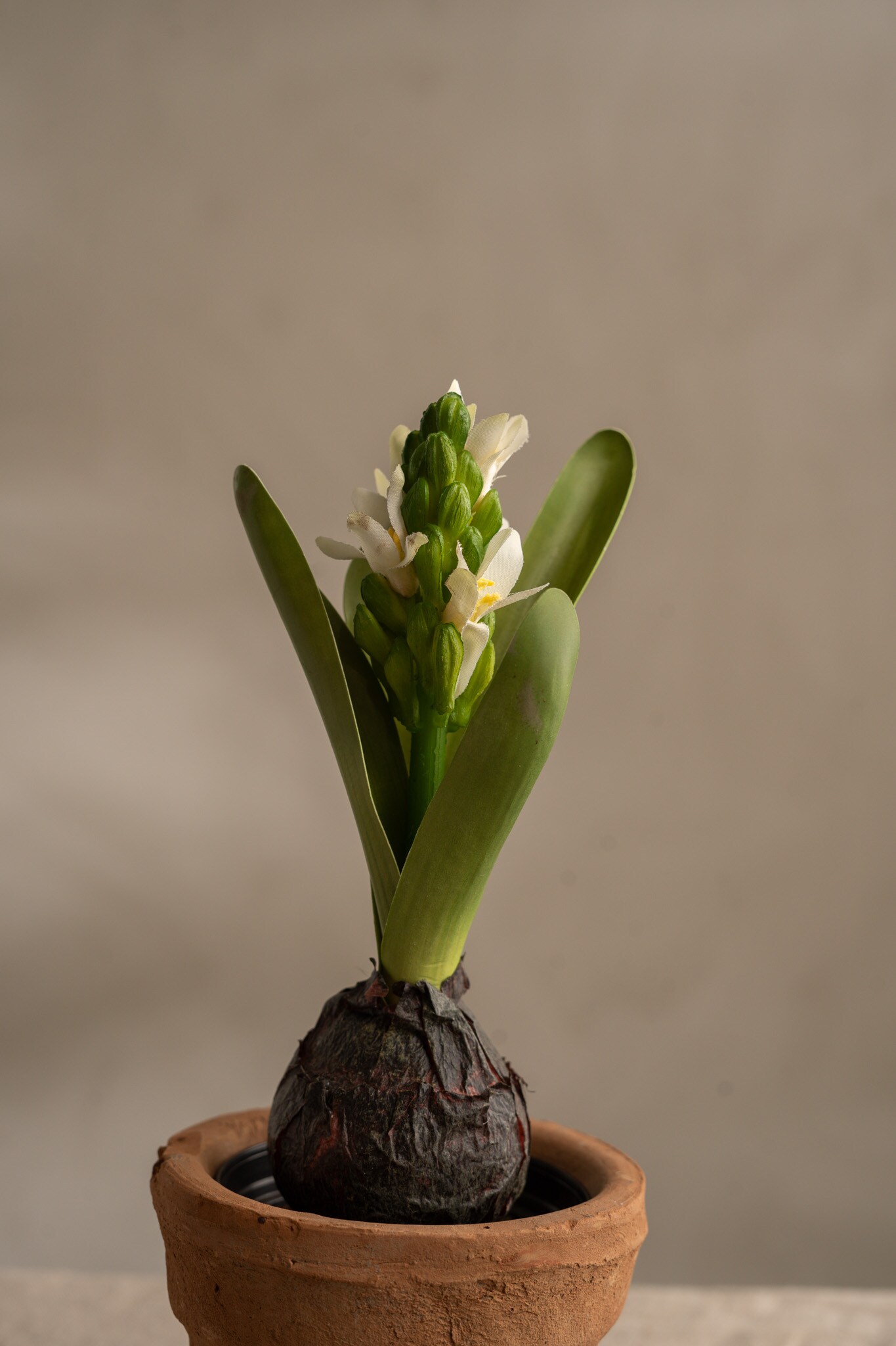 Kunstig hvit Hyasint 22 cm